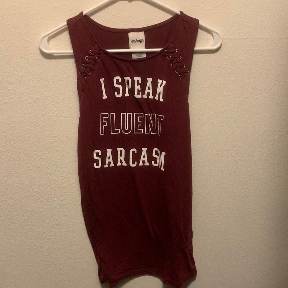 *jerry leigh maroon red tank top size large